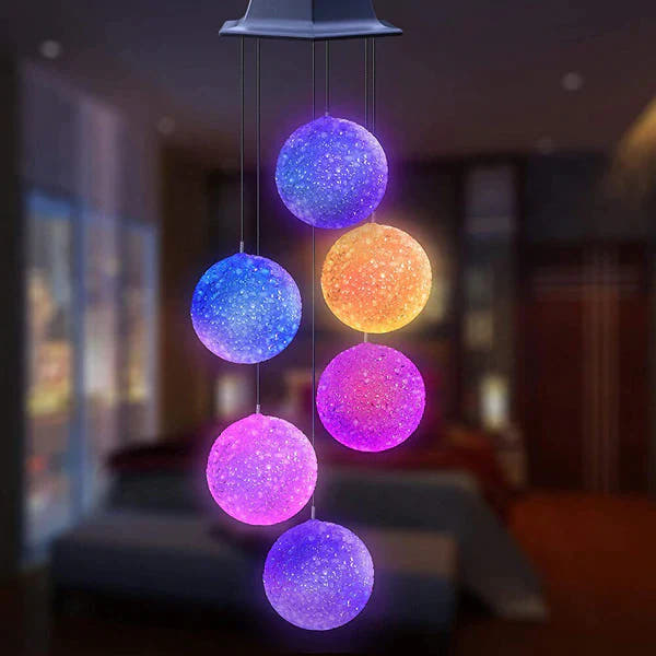 LED-krystal lyskæde med solceller